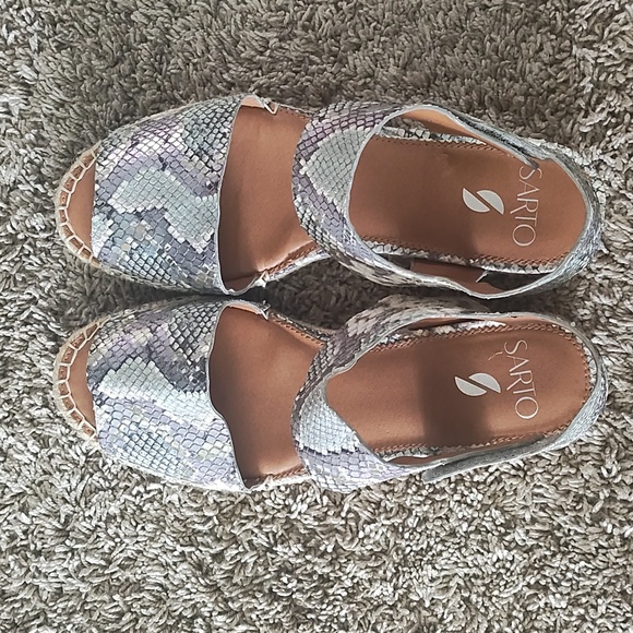 Franco SARTO snake skin ankle sandal 8M - Picture 2 of 7